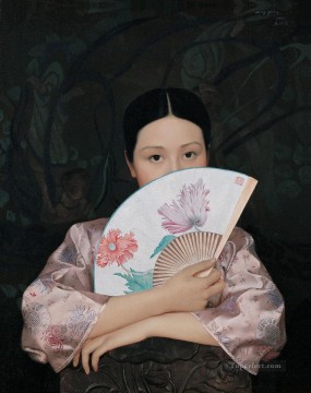 Primavera y Abanico JMJ Chicas Chinas Pinturas al óleo